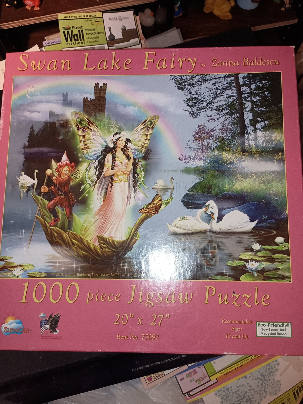 Swan Lake Fairy 1000-Piece Jigsaw Puzzle - Pink